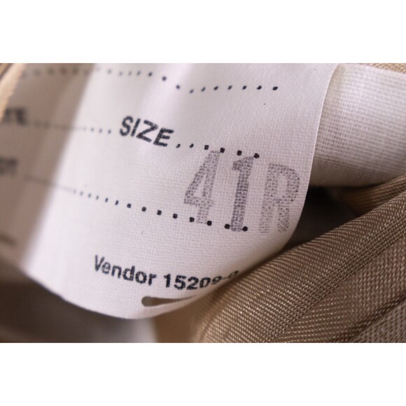 Stafford Two Gold Tone Button Blazer Jacket Brown 41R Sport Coat Solid Wool - Picture 12 of 14